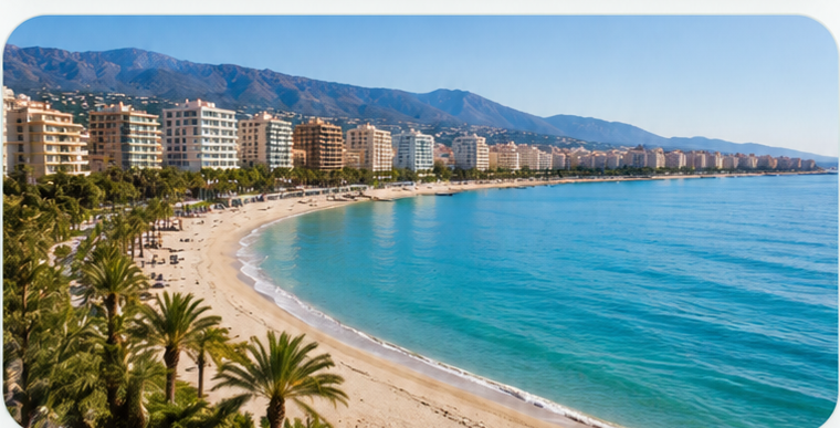 Zona residencial mediterránea en la Costa de Azahar